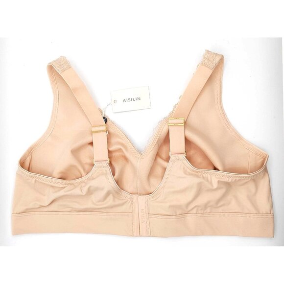 AISILIN Women's Bra 48C Full Coverage Bra Lace W636F Beige NWT - Picture 4 of 6